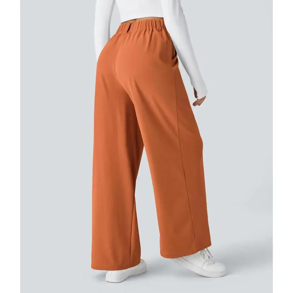 NWT Halara Flex™ High Waisted Pocket Wide Leg Waffle Work Pants Size XS Tall - Picture 2 of 9